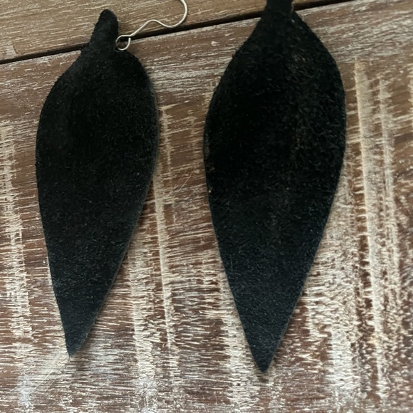 Leather boho earrings from Etsy - Picture 2 of 2